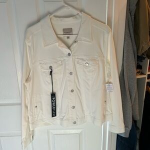 Women’s White denim jacket XL